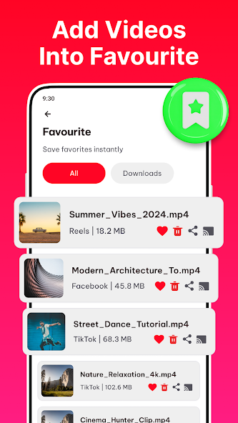 Manage your saved videos